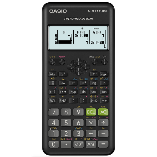 Casio FX-82ZA Plus II Scientific Calculator - Black