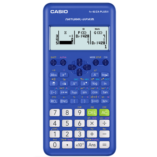 Casio FX-82ZA Plus II Scientific Calculator - Blue