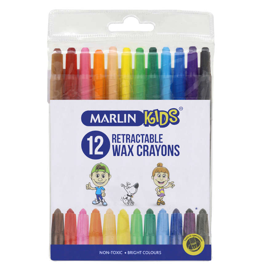 Marlin Kids 12 Retractable Crayons