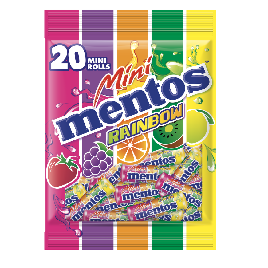 Mentos Rainbow Mini Rolls 20s