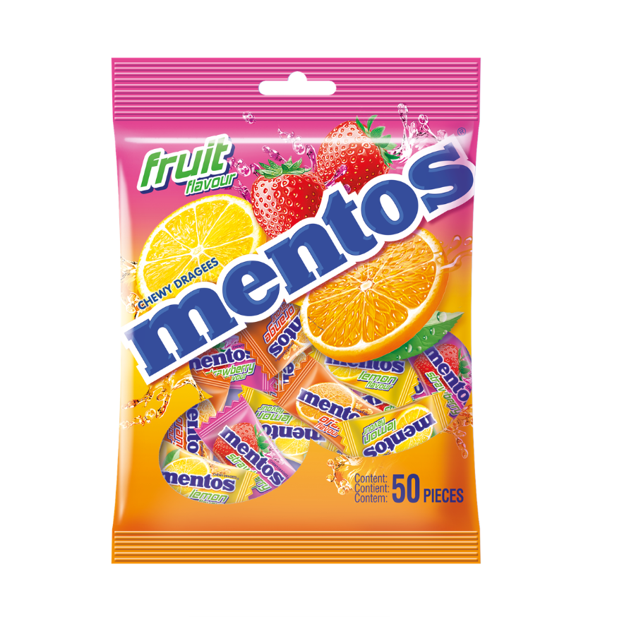Mentos Mono Bag Fruit - 50 Pieces